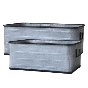 Chic Antique - Kasse m/hndtag, sort kant Jern/Zink 