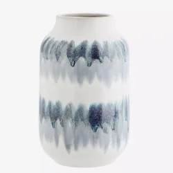 Madam Stoltz keramik vase hvid/gr/bl