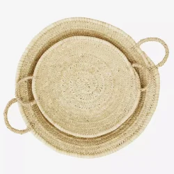 Madam Stoltz - rund fletkurv m/hanke flere strrelser