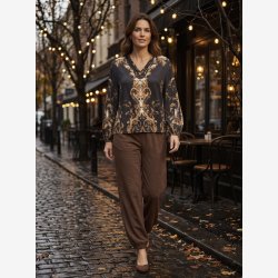 Ofelia - Lova Bluse Gr� Kombi