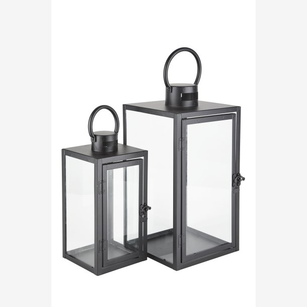 La Vida - Lanterne Nordic H: 22/30 cm. Sort Jern
