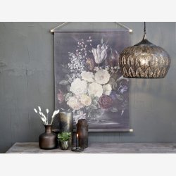 Chic Antique Lrred til ophng m/blomsterprint 97x76 cm.