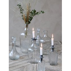 Chic Antique lysholder til flaske zink look