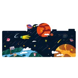 MierEdu - Bog m. silikone klisterm�rker, Astronaut