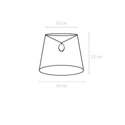 PR Home - Mia Lampesk�rm H�r Offwhite 14cm.