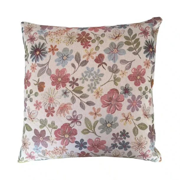 Hennebo - Pudebetr�k 48x48 cm. Pastel Blomster