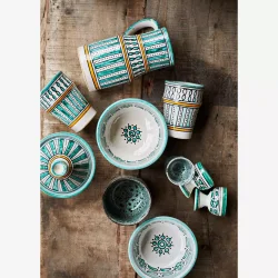 Madam Stoltz lattekop i stentj, petroleum/sort