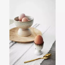 Madam Stoltz ggebger i stentj, hvid/brun