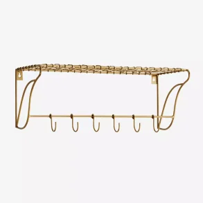 Madam Stoltz messing hylde m/knager�kke