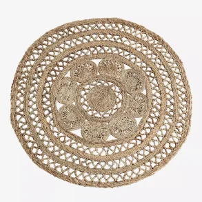 Madam Stoltz rundt jute gulvtppe D120 cm. 