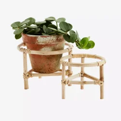 Madam Stoltz holder til urtepotter i bambus st m/2stk. 