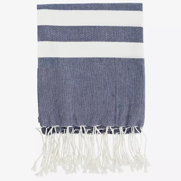 Madam Stoltz Hammam hndklde stribet bl/hvid 100x180 cm. 