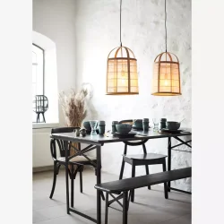 Madam Stoltz bambus loftlampe D33 H47 cm