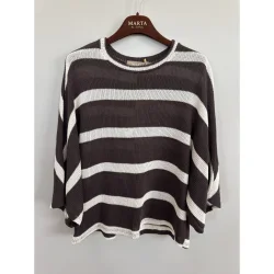 Marta Du Chateau - MdcCascade Strik Brun/hvid Onesize