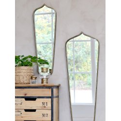 Chic Antique vgspejl i messing look H71 cm.