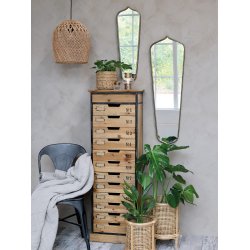 Chic Antique vgspejl i messing look H71 cm.