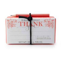 Ministry of Soap - Bloksbe THANK YOU inkl. blyant Watermelon Sugar 200g. Triple milled.
