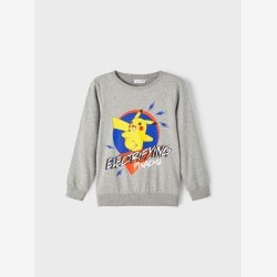 Name It - Regular fit sweatshirt m/ pokemon pikachu gr