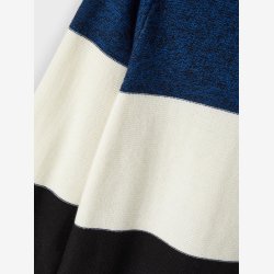 Name It - Langrmet striktrje m/ striber bl, hvid &amp; sort