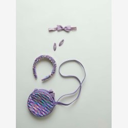 Name It - Hrbnd m/ sljfe lilla onesize