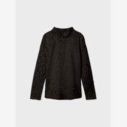 Name it - Regular fit bluse m/ langermer sort