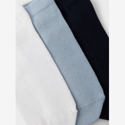 Name It - Ankelsokker 3-pak bl, mrkebl og hvid