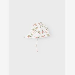 Name It - Solhat m/ jordbr print hvid