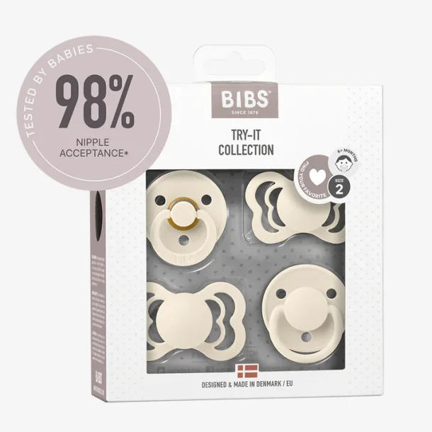 BIBS - Ny Baby Try-It kollektion sut ivory size 2