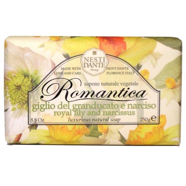 NESTI DANTE Romantica Vegetabilsk sbe m/royal Lilje &amp; Narcissus 250g