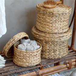 Chic Antique - Kurv i flet m. lg st af 3