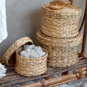 Chic Antique - Kurv i flet m. lg st af 3