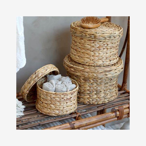 Chic Antique - Kurv i flet m. lg st af 3