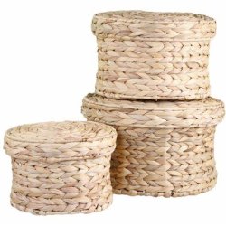 Chic Antique - Kurv i flet m. lg st af 3