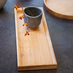 Bakke i massivt egetr 40x15cm