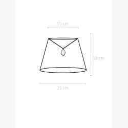 Lampesk�rm Oval H�r Mocca 25 cm. 