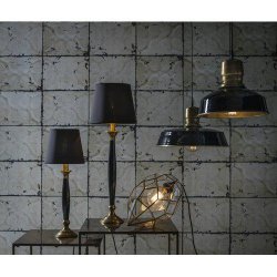 PR HOME - Madison Lampefod, Sort/Messing, 43cm.