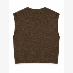 HUMBLE - Pal Vest Brun Melange kombi