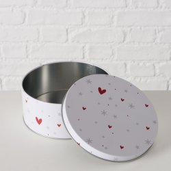 Kagedse m/Hjerter &amp; Stjerner Gr, Lysegr eller Hvid - Flere Strrelser