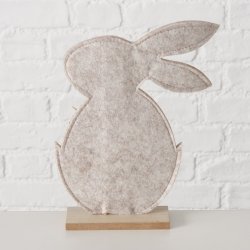 Kanin figur MDF, krydsfiner, polyester Beige 24x4,5cm