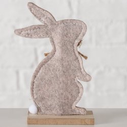 Kanin figur Hvid/Brun Krydsfiner, polyester D:7,7 B:3,7 H:12cm