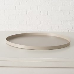 Rund Metal Bakke pulver lakeret Sand : 40 cm. 