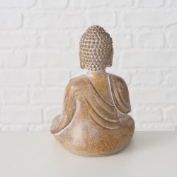 Buddha Fyrfadsstage Brun Polyresin H: 14,1 B: 9,2 L: 9,04 cm Leveres Assorteret