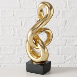 Skulptur "Endless" Guld m/Sort Sokkel H: 29,5 B: 12 D: 11 cm. Poly