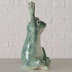 Fr�figur gr�n keramik, L:17 H:23 B:11 cm