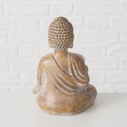 Buddha Fyrfadsstage Brun Polyresin H: 14,1 B: 9,2 L: 9,04 cm Leveres Assorteret
