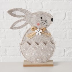 Kanin figur MDF, krydsfiner, polyester Beige 24x4,5cm