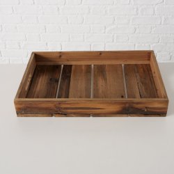 Serveringsbakke m/hndtag Fyr tr - 2 Strrelser