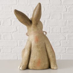 Kaninfigur i keramik mat brun L:22 B:22 H:39 cm