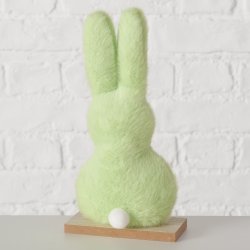 Kanin figur plys MDF/Polyester B:7 H:21,30 cm Lysegr�n, Lyser�d, Lilla, Gul