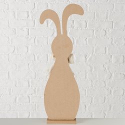 kanin tr�figur med sl�jfe brun Slash fyr, MDF, polyester D:22 B:6 H:61 cm